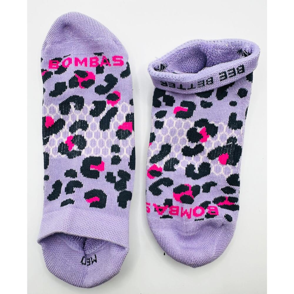 Bombas Women's Cheetah Print Ankle Socks Medium 3 pairs NWOT - Picture 2 of 3